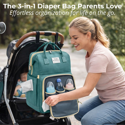3-in-1 Diaper Bag Backpack